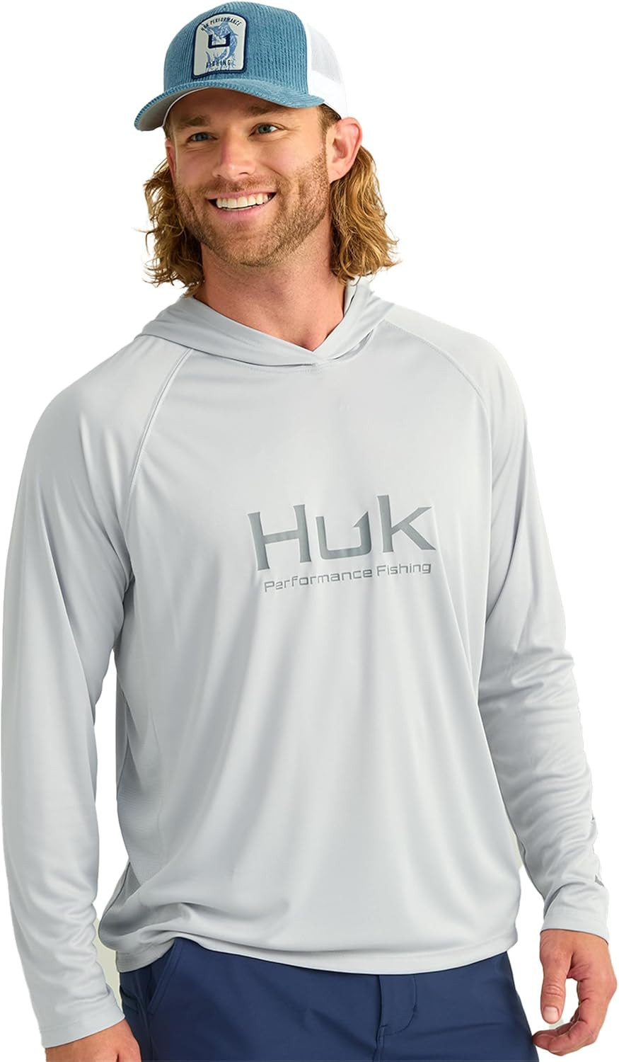 HUK Mens Pursuit Vented Long Sleeve Hoodie, Fishing Shirt with Hood | Amazon (US)