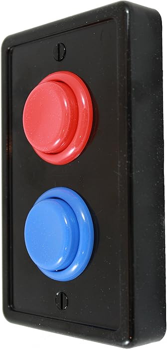 Arcade Light Switch Plate Cover, Single Switch (Black/Red/Blue), 1-Gang Standard Size Rocker Wall... | Amazon (US)