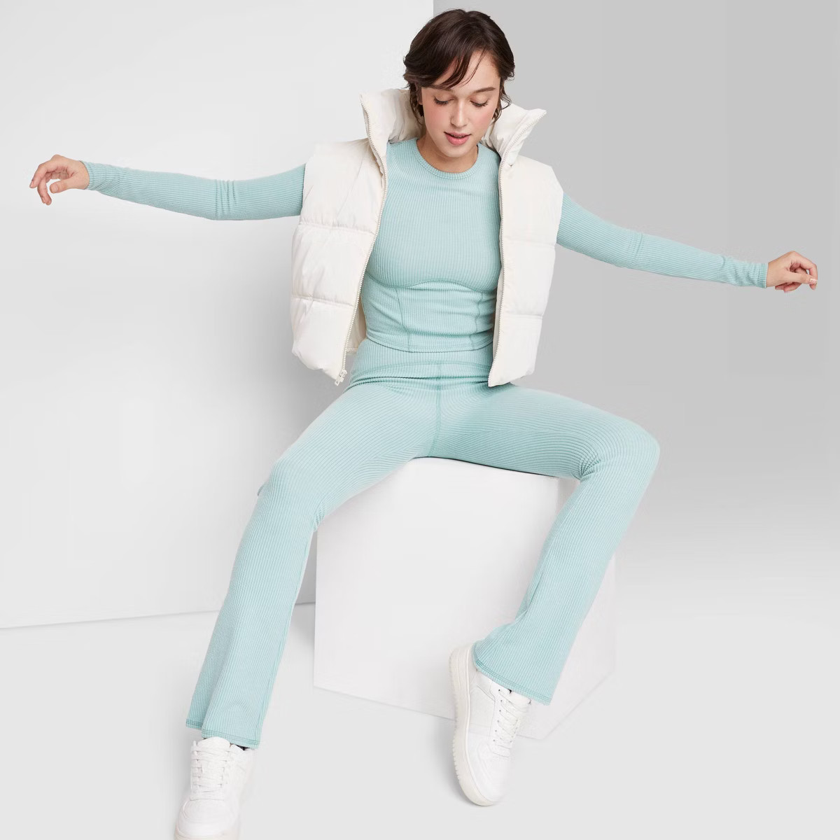 Women's Long Sleeve Corset Seam T-Shirt - Wild Fable™ | Target