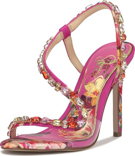 Jessica Simpson Women's Jaycin Embellished Heeled Sandal, Pink Combo, 6 | Amazon (US)