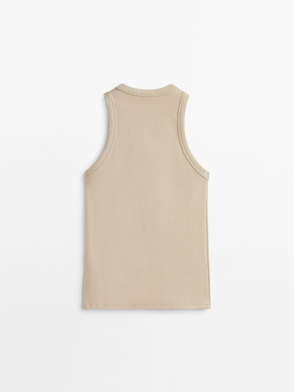 Ribbed halter top | Massimo Dutti US
