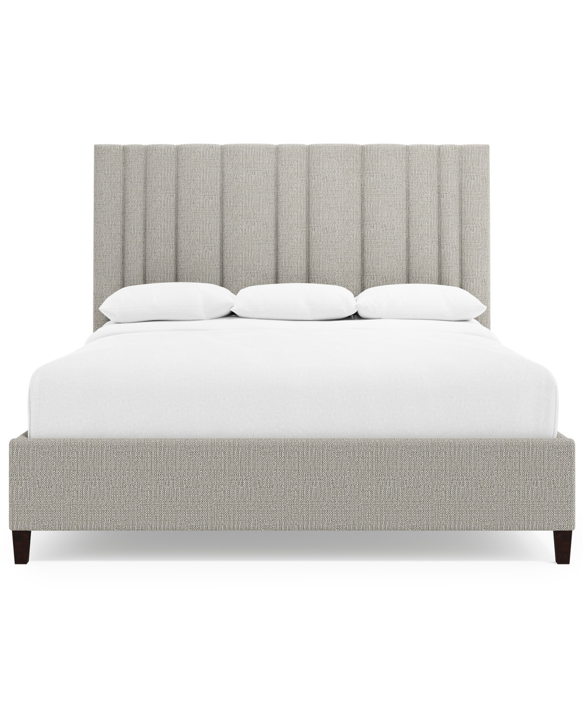 Modena King Upholstered Bed - Beige | Macy's