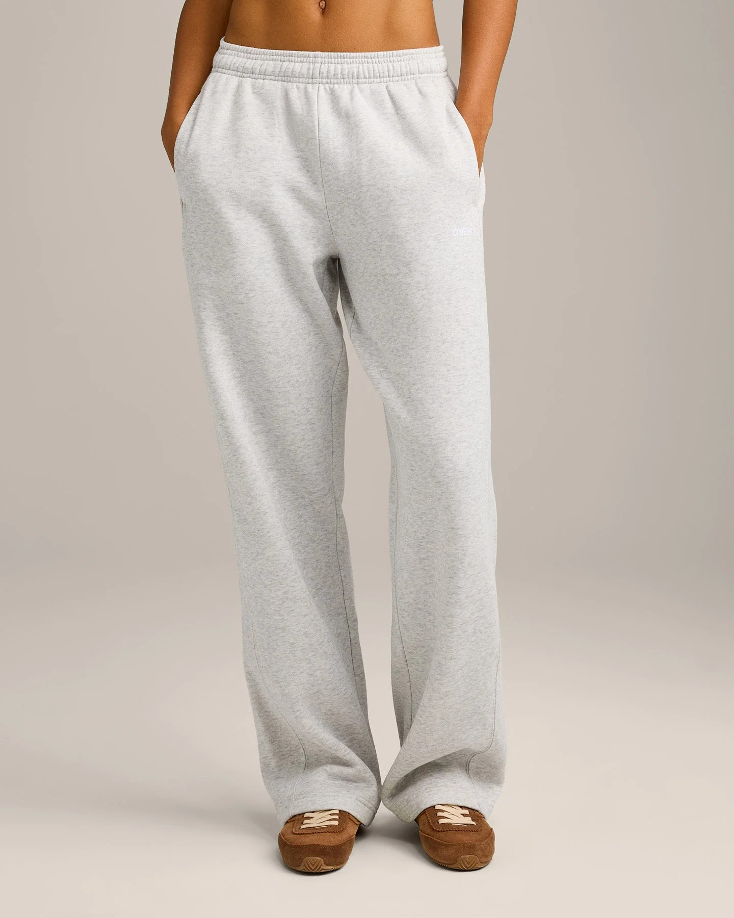 Foundations Cosy Straight Leg Sweatpants | Light Gray Marl | Oner Active (UK / US)