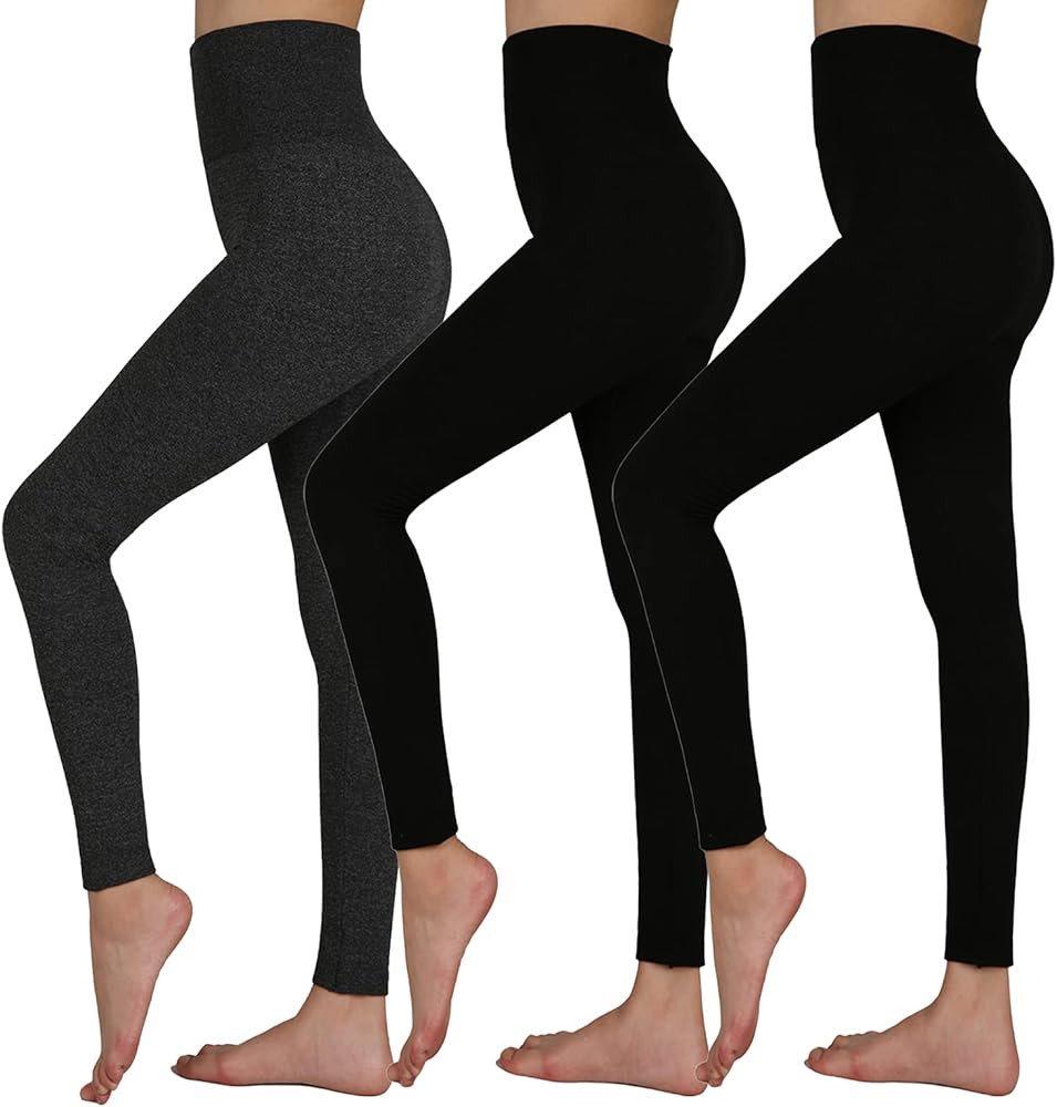 3 Pack Thermal Fleece Lined Leggings Women High Waisted Tummy Control Winter Warm Yoga Pants for ... | Amazon (US)