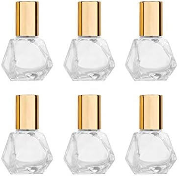 5ml(1/6oz) Shaped Glass Roller Bottle For Essential Oils,Mini Glass Bottles With Stainless Steel ... | Amazon (US)