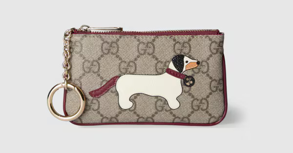 GG key case with dog detail | Gucci (US)