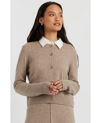 Chinti & Parker Women's Wool Cashmere Blend Crew Neck Cropped Cardigan - Macy's | Macy's