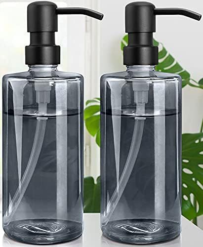 Lamorgift 16 Oz Glass Hand Soap Dispenser - Liquid Dish Soap Dispenser for Kitchen Sink- Bathroom So | Amazon (US)