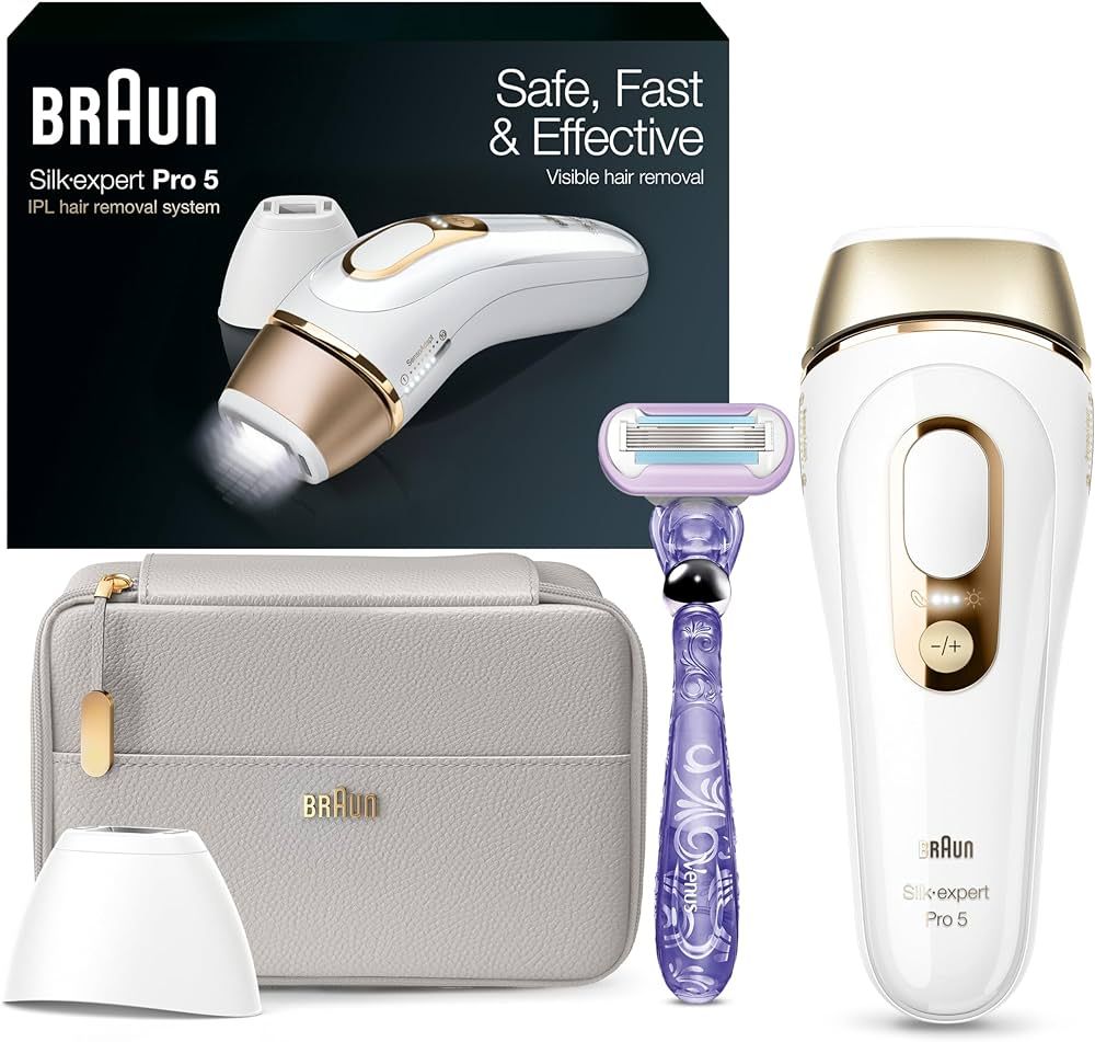 Braun IPL Long-lasting Laser Hair Removal Device for Women & Men, Silk Expert Pro5 PL5157, Safe &... | Amazon (US)