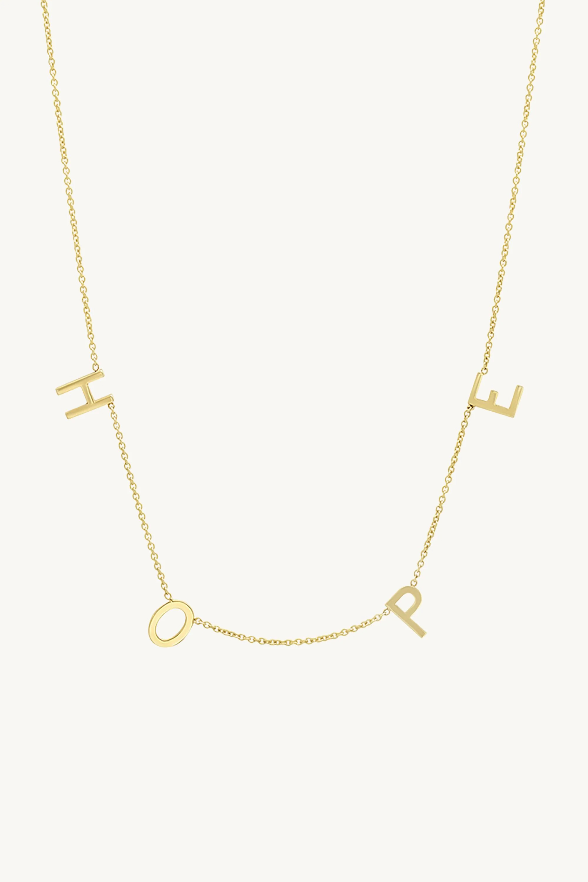 THE LARGE SPACED LETTER NECKLACE | BYCHARI