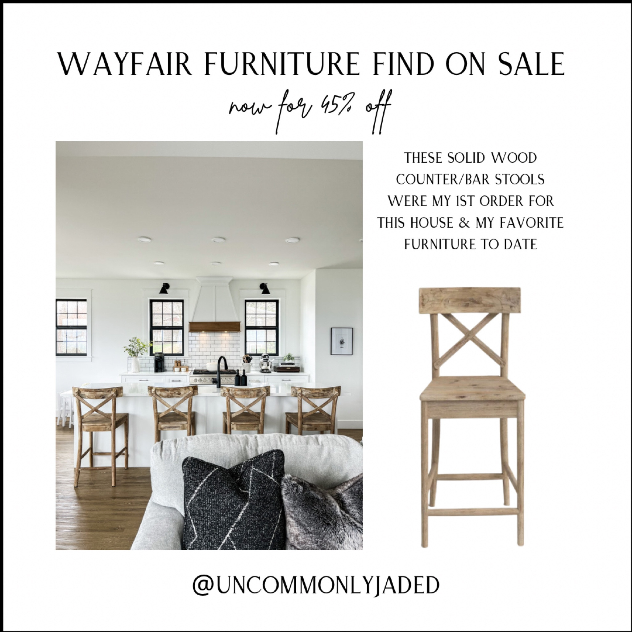 Wayfair’s biggest sale of the year, Way Day, is back 4 26-27 with deals up to 80% off! Make sure to prep your carts 🛒👏🏻 Early deals like these solid wood counter stools for 45% off are already happening 🙌🏻 these were the first furniture purchase when we bought this home & are my all time fave to date 🤌🏻#wayday #wayfair 

home | decor | kitchen | amazon

#LTKstyletip #LTKsalealert #LTKhome