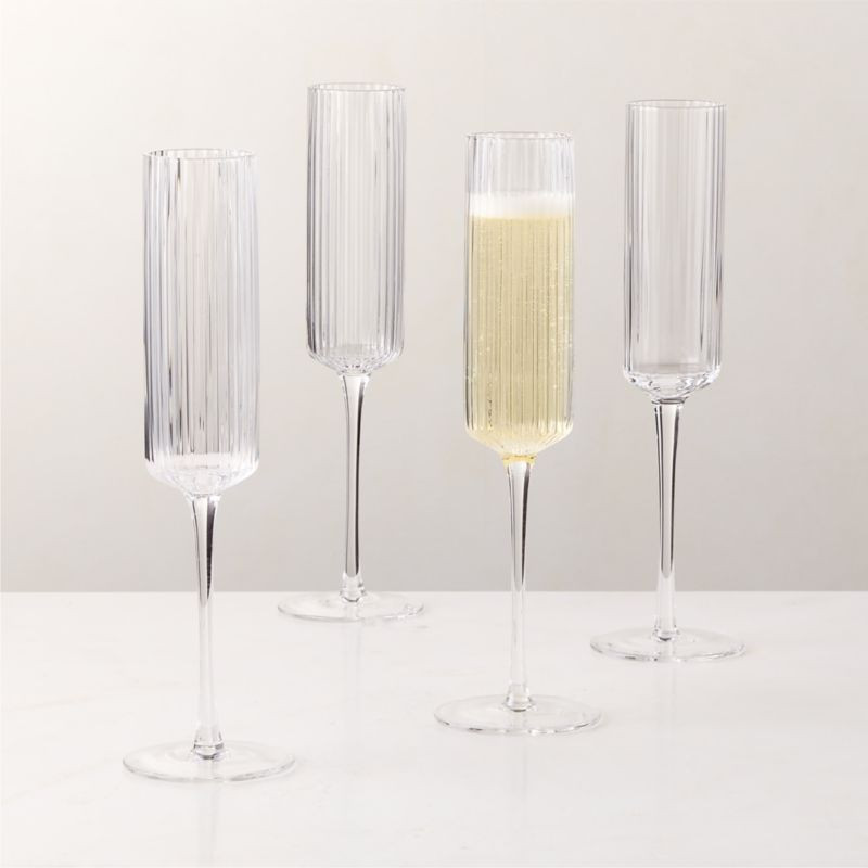 Eve Champagne Flute Set of 4 + Reviews | CB2 | CB2