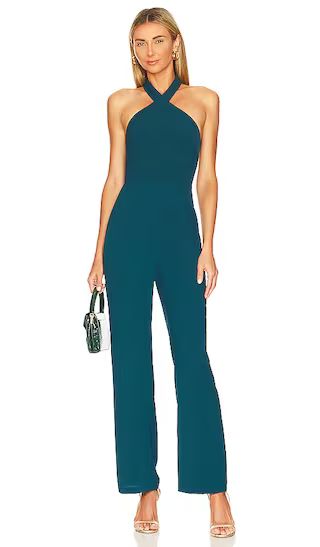 Laurien Cross Front Jumpsuit in Aqua | Revolve Clothing (Global)