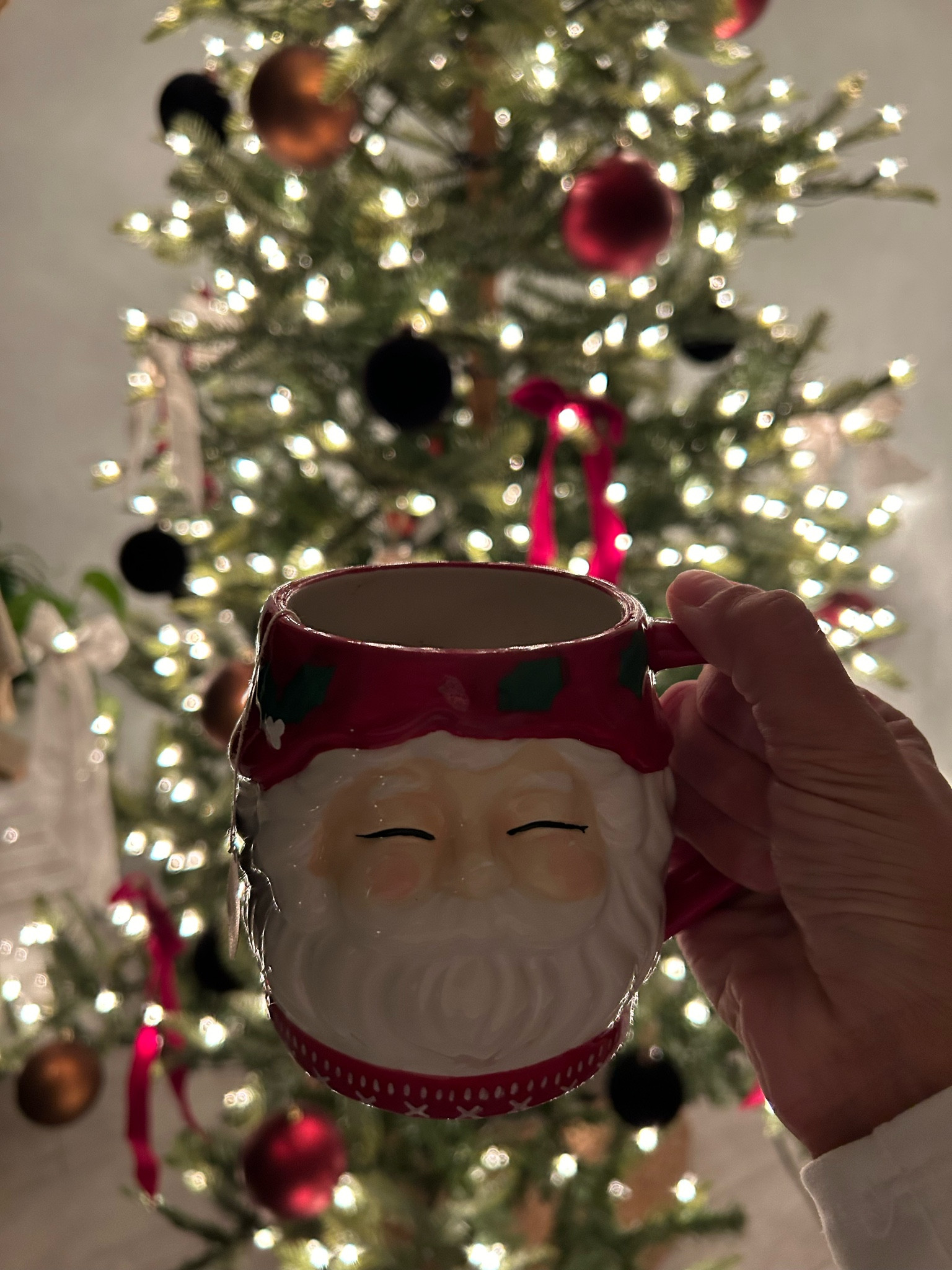 Santa mug with chai tea and the lit Christmas tree 🎄☺️ 


Tree is from target and the mug I think I got from target too! But I can’t find the exact one I linked others! 

#LTKHome #LTKGiftGuide #LTKHoliday