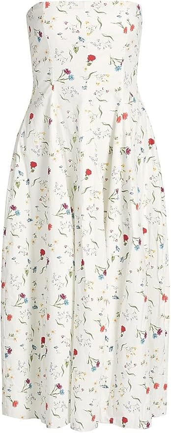 Amazon.com: Azeeza, Sable Poplin Strapless Midi-Dress, X-Small, Multi Floral : Amazon Luxury | Amazon (US)
