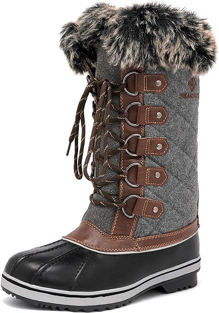 DREAM PAIRS Women's Mid-Calf Winter Snow Boots | Amazon (US)