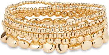 Set of 5 Beaded Stretch Bracelets | Nordstrom