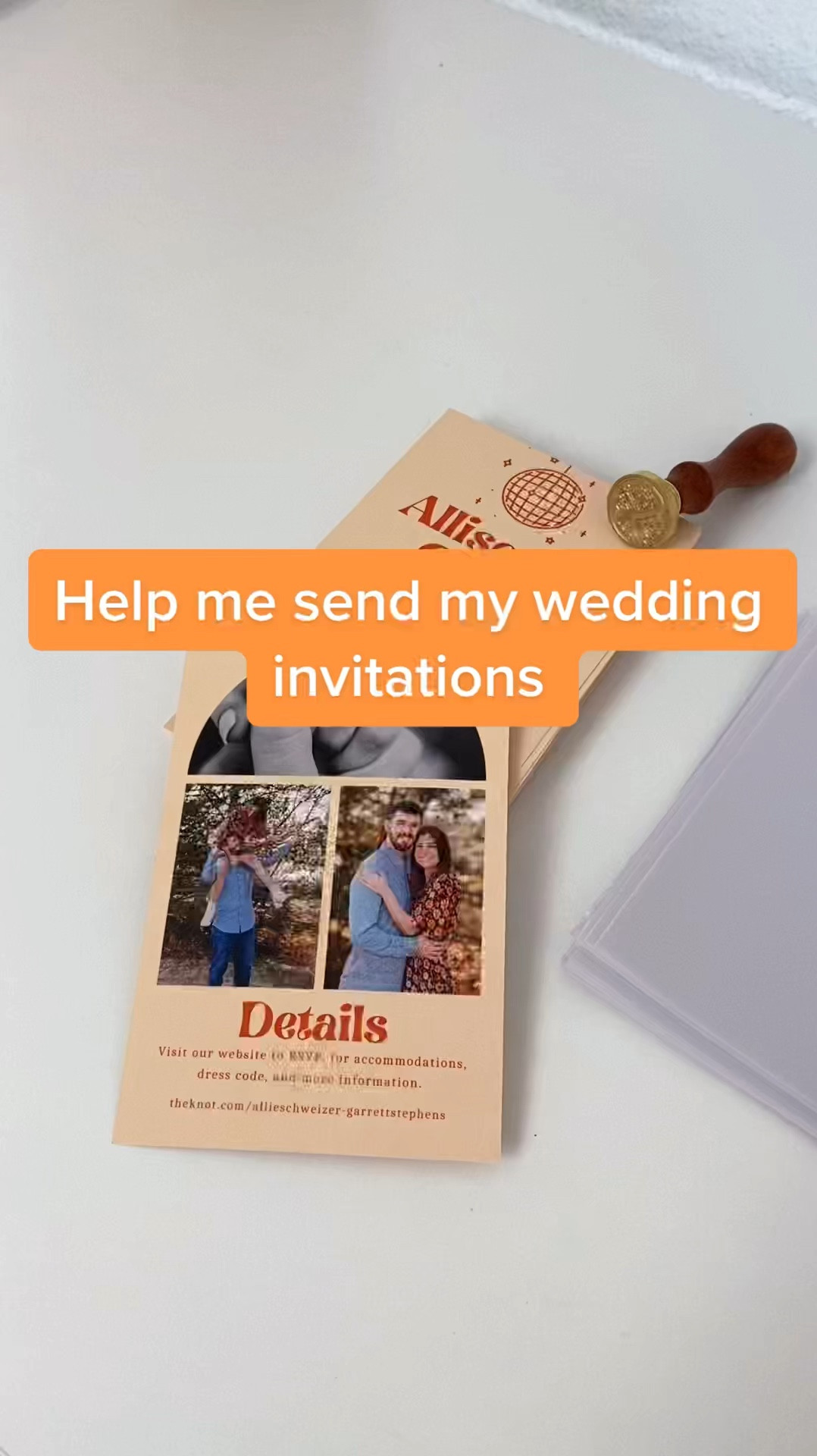 Wedding invitations 🧡🪩 retro wedding invitations / boho wedding invitations / wax seal / wedding supplies / wedding DIY / DIY bride

#LTKWedding #LTKParties #LTKVideo