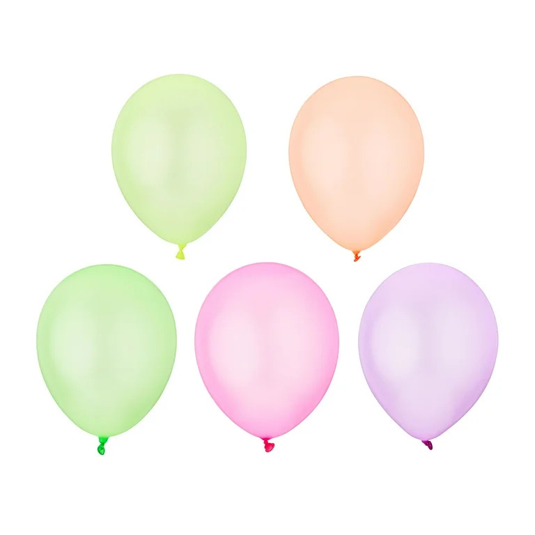 10" Neon Mix Latex Balloons, 20 Pieces, by Way To Celebrate | Walmart (US)