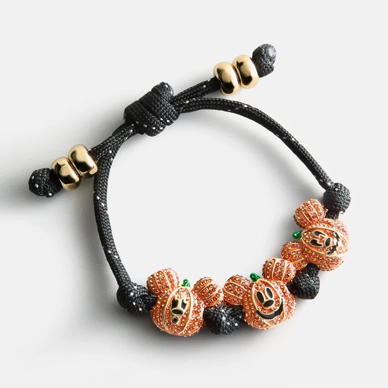Disney Mickey Mouse Pumpkin Cord Bracelet - Orange | BaubleBar