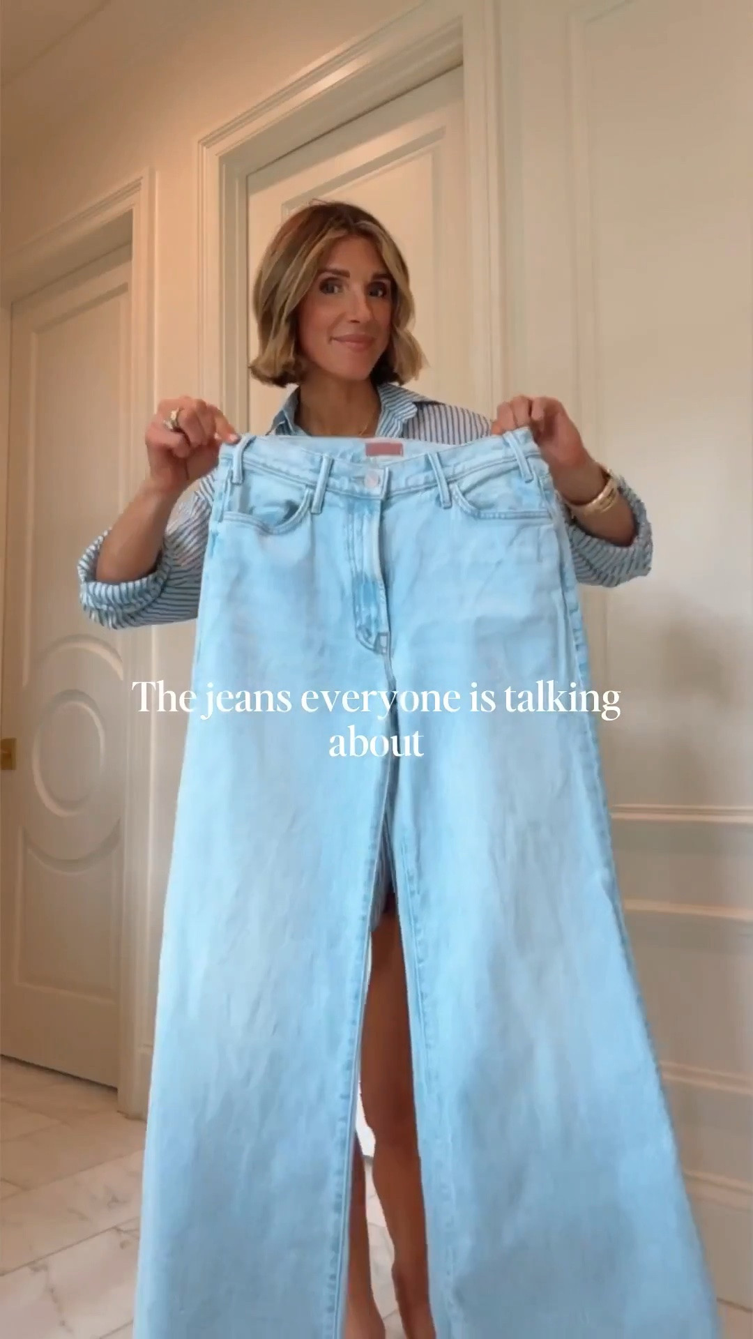 The jeans everyone is talking about! I'm 5'7 here and showing both the petite and regular sizes on. Jeans fit tts wearing size 25 in both.

#LTKjeans