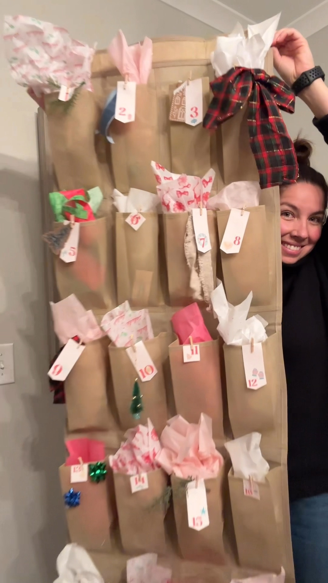 Ever thought about making your kids their own advent calendars?  When my oldest daughter asked for a Sonny Angels advent calendar I had to take a step back and think about it!  I had seen these big door advent calendars before but didn’t really think I would do it… well, here we are!  

You really just need (a little time &) a 24 pocket over the door shoe holder, tiny clothes pins, and numbers - which I used printables from 
@Thelettervee to label each spot/day. Oh and things to insert!  Hahah. 

I was going to use my cricut to do this but then got a little lazy and thought work smarter not harder!  Just print them out!  

I ordered the angels off of @aliexpress and then use tissue to jazz it up and added ornament, bows, ribbon, etc. I might be a little better planned out for next ear but I think it turned out cute and she loves it so much that she waited up for me to finish it last night!  Yes, I always roll a little late over here!  What do you think?! 

*Not every pocket has an angel… 12 Angels and Christmas ideas like crafts, make hot cocoa, watch a holiday movie, and chocolates fill the other 12 pockets!  
.
.
.
#adventcalendar #diyadventcalendar #christmascrafts #sonnyangels #largeadventcalendar #giftguide

#LTKSeasonal #LTKHoliday #LTKFamily