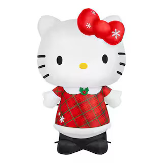 3.2 ft LED Hello Kitty in Plaid Dress | The Home Depot