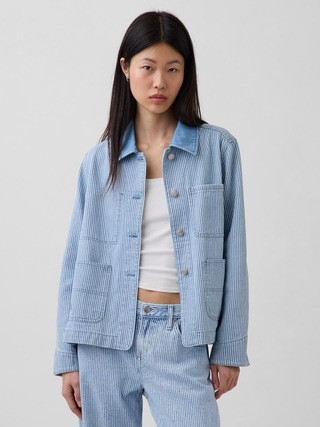 Denim Stripe Chore Jacket | Gap (US)