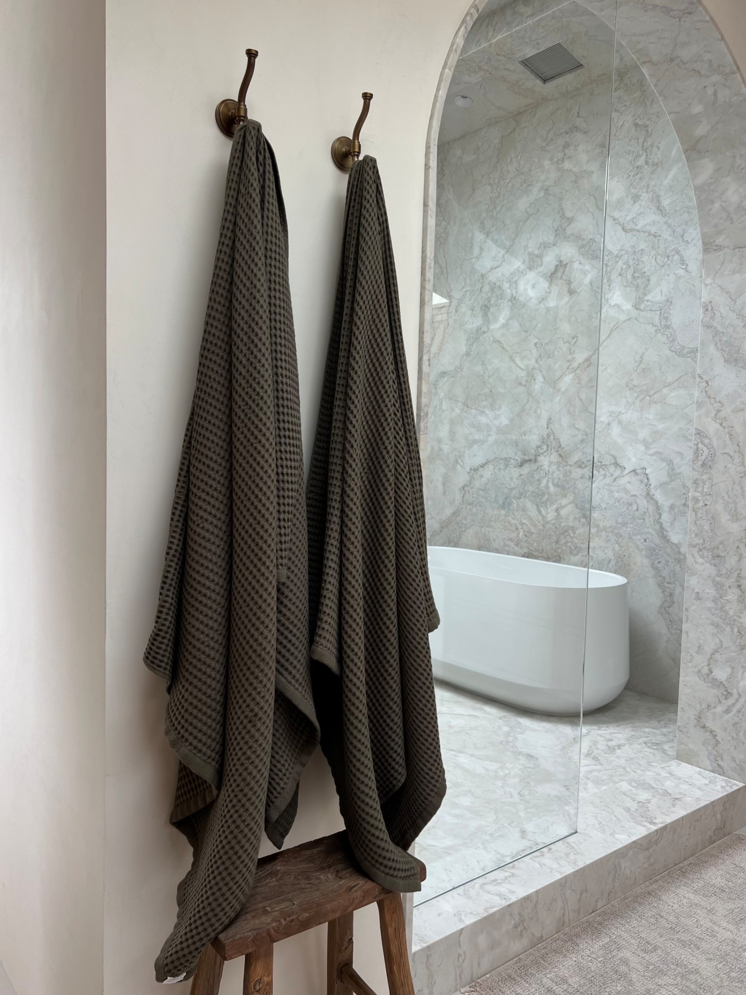 New waffle bath sheets. 