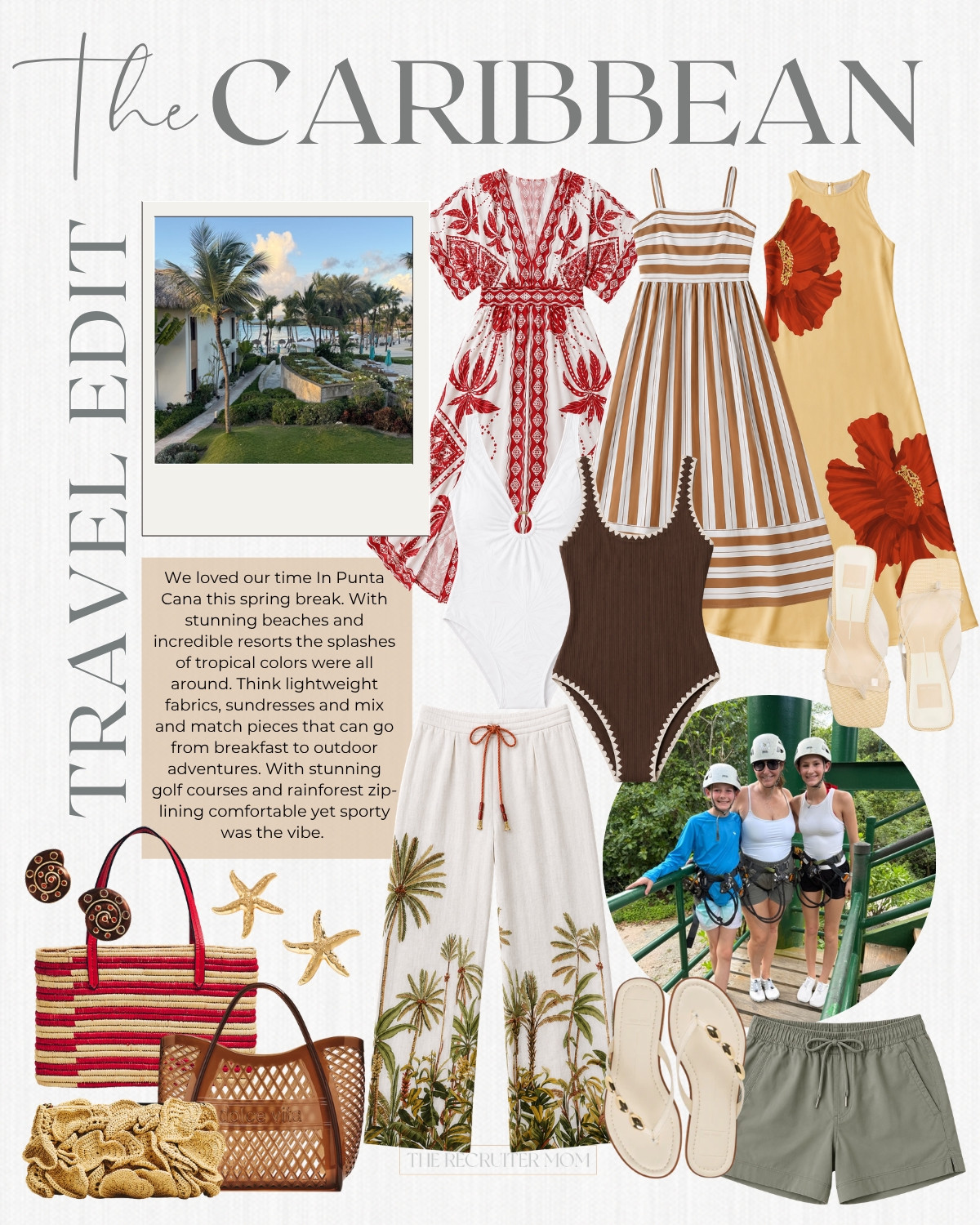 We loved our time In Punta Cana this spring break. With stunning beaches and incredible resorts the splashes of tropical colors were all around. Think lightweight fabrics, sundresses and mix and match pieces that can go from breakfast to outdoor adventures. With stunning golf courses and rainforest zip-lining comfortable yet sporty was the vibe.

#LTKSeasonal #LTKOver40 #LTKTravel