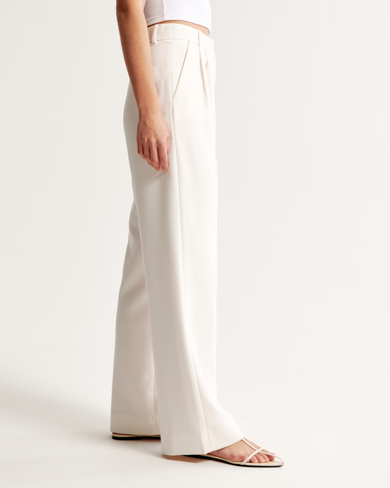 A&F Sloane Tailored Wide Leg Pant | Abercrombie & Fitch (US)
