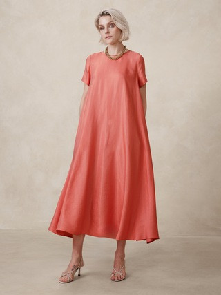 Aurelia Linen-Blend Maxi Dress | Banana Republic (US)
