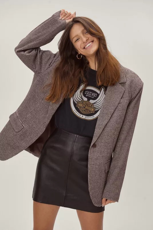 Oversized Check Blazer | Nasty Gal (US)