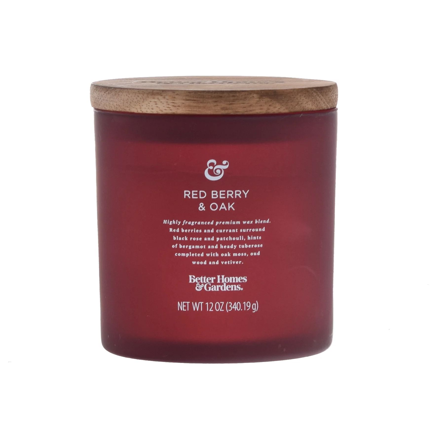 Better Homes & Gardens Red Berry & Oak 12oz Scented 2-wick Candle - Walmart.com | Walmart (US)