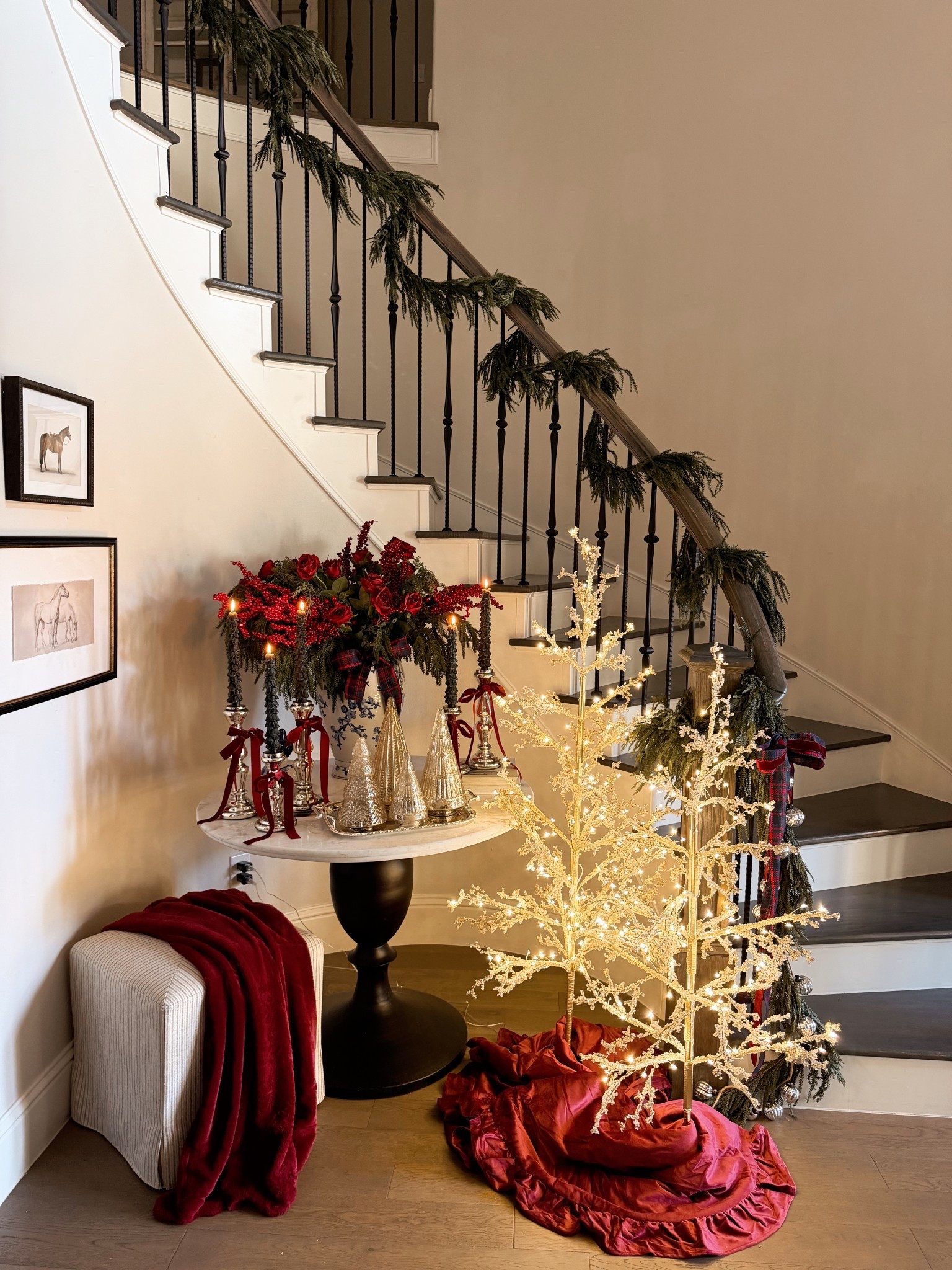 Christmas entryway decor 

#LTKHome #LTKHoliday #LTKCyberWeek