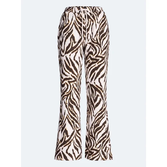 Scoop Women’s and Women's Plus Mineral Washed Fleece Flare Leg Sweatpants, Sizes XS-4X | Walmart (US)