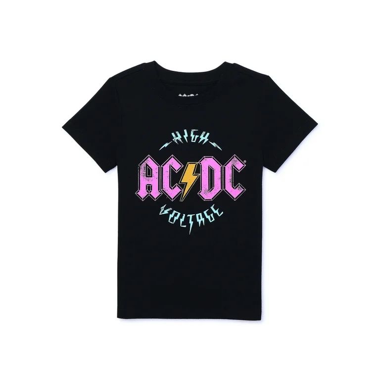 ACDC Girls Short Sleeve Graphic T-Shirt, Sizes 4-18 | Walmart (US)