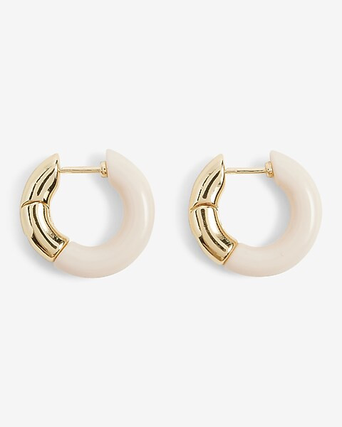 Half Painted Mini Hoop Earrings | Express