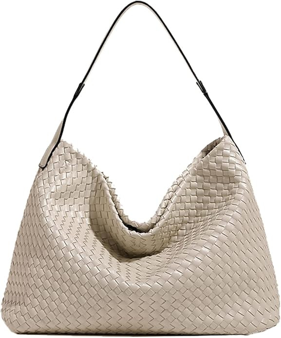 Women Boston Bag Woven Vegan Leather Handbags Female Satchel Messenger Bag Fashion Shoulder Cross... | Amazon (US)