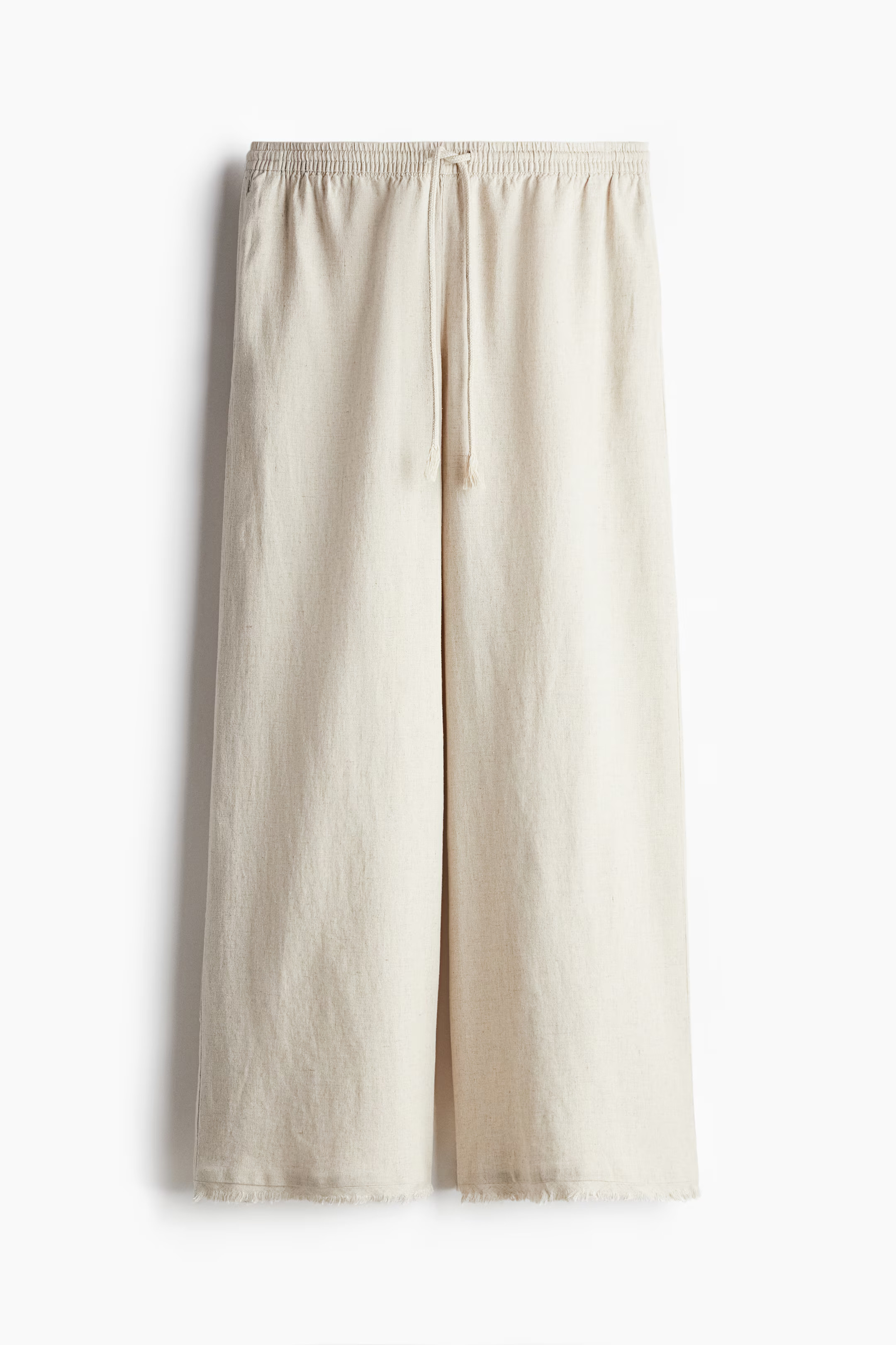 Pantalon en lin mélangé avec cordon de serrage | H&M (FR, IT, ES, PT, BE)