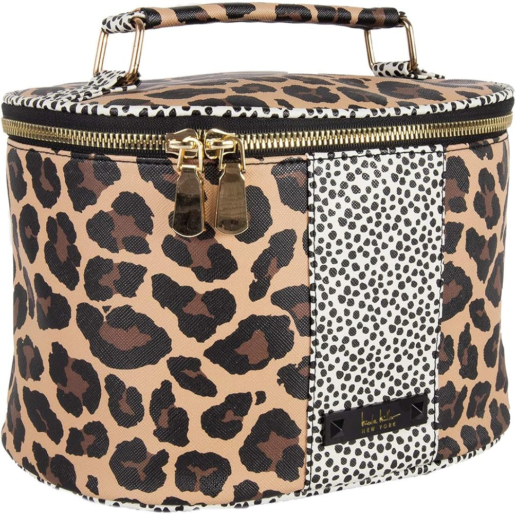 Nicole Miller Makeup Bag, Travel Toiletry Case, and Cosmetic Bag- Large Makeup Organizer with Top Ha | Amazon (US)