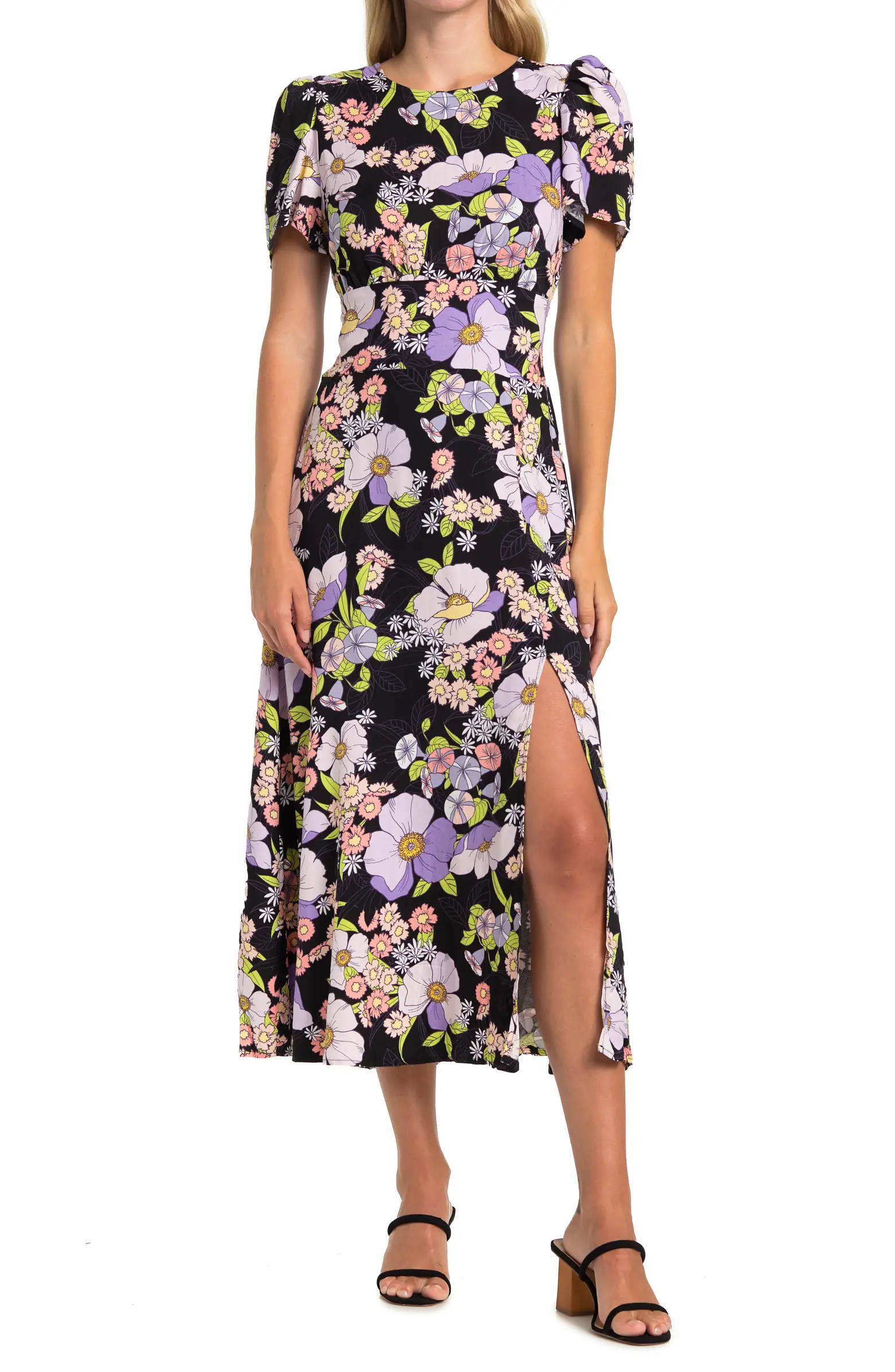 Jamie Print Open Back Short Sleeve Dress | Nordstrom Rack