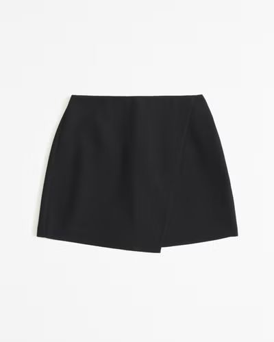 Women's Menswear Wrap Mini Skort | Women's Bottoms | Abercrombie.com | Abercrombie & Fitch (US)