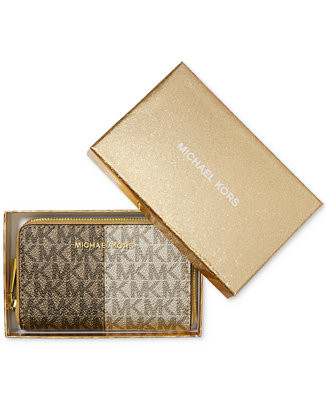 Michael Kors Signature Jet Set Zip Around Card Case Gift Box & Reviews - Handbags & Accessories -... | Macys (US)