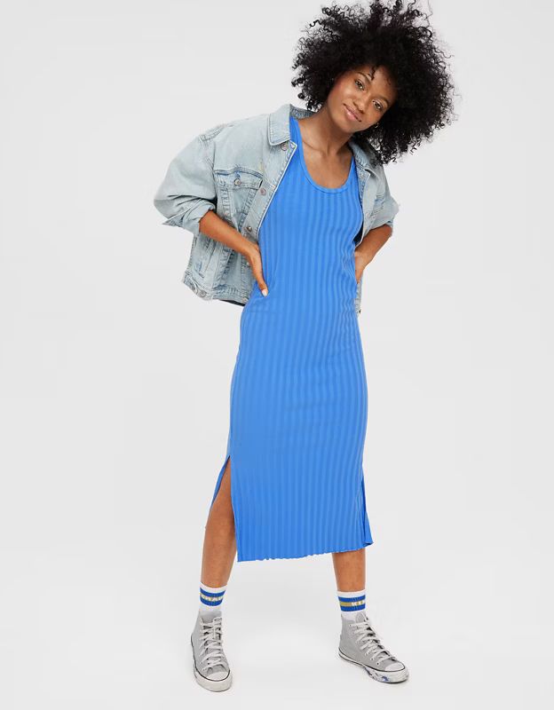 OFFLINE By Aerie OG Groove Midi Dress | American Eagle Outfitters (US & CA)