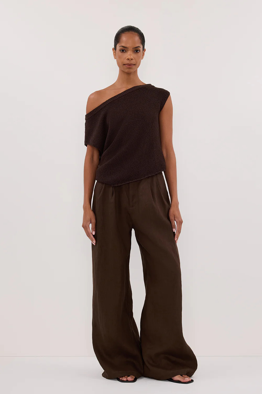 HOLDEN BITTER CHOC LINEN PANT | DISSH