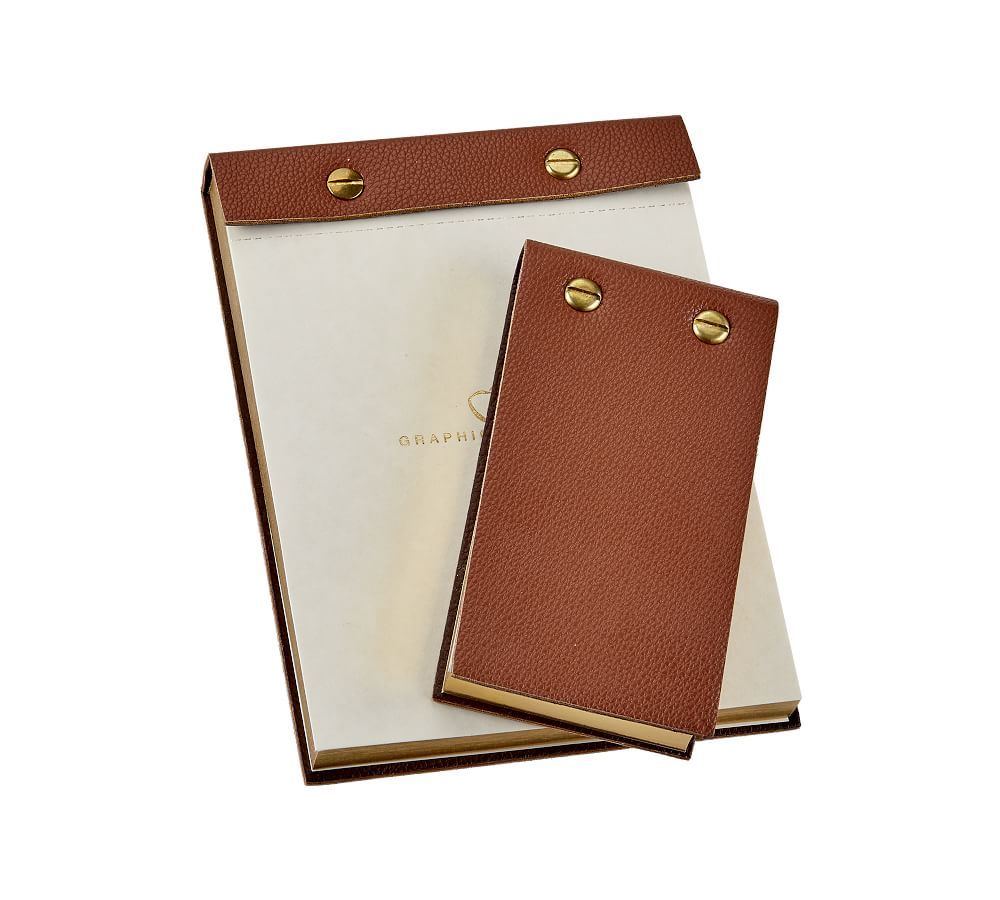 Peyton Flip Notepad Set, Cognac | Pottery Barn (US)