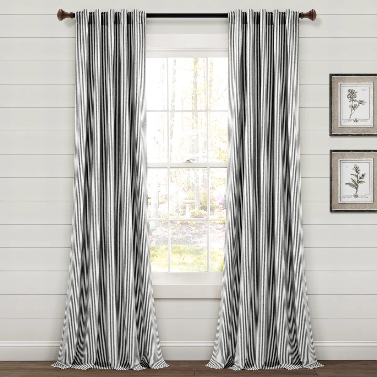 Birch Lane™ Bruno Yarn Dyed Cotton Backtab/Rod Pocket Window Curtain Panels Neutral 40X84 Set &... | Wayfair North America