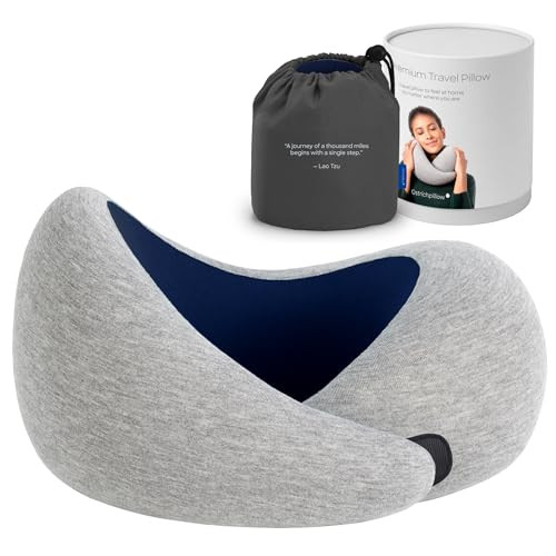 Ostrichpillow Go Neck Pillow - Premium Memory Foam Travel Pillow, 360º Ergonomic Design, Asymmetrical Sides, Travel Bag Included, Washable Modal Cover | Amazon (US)