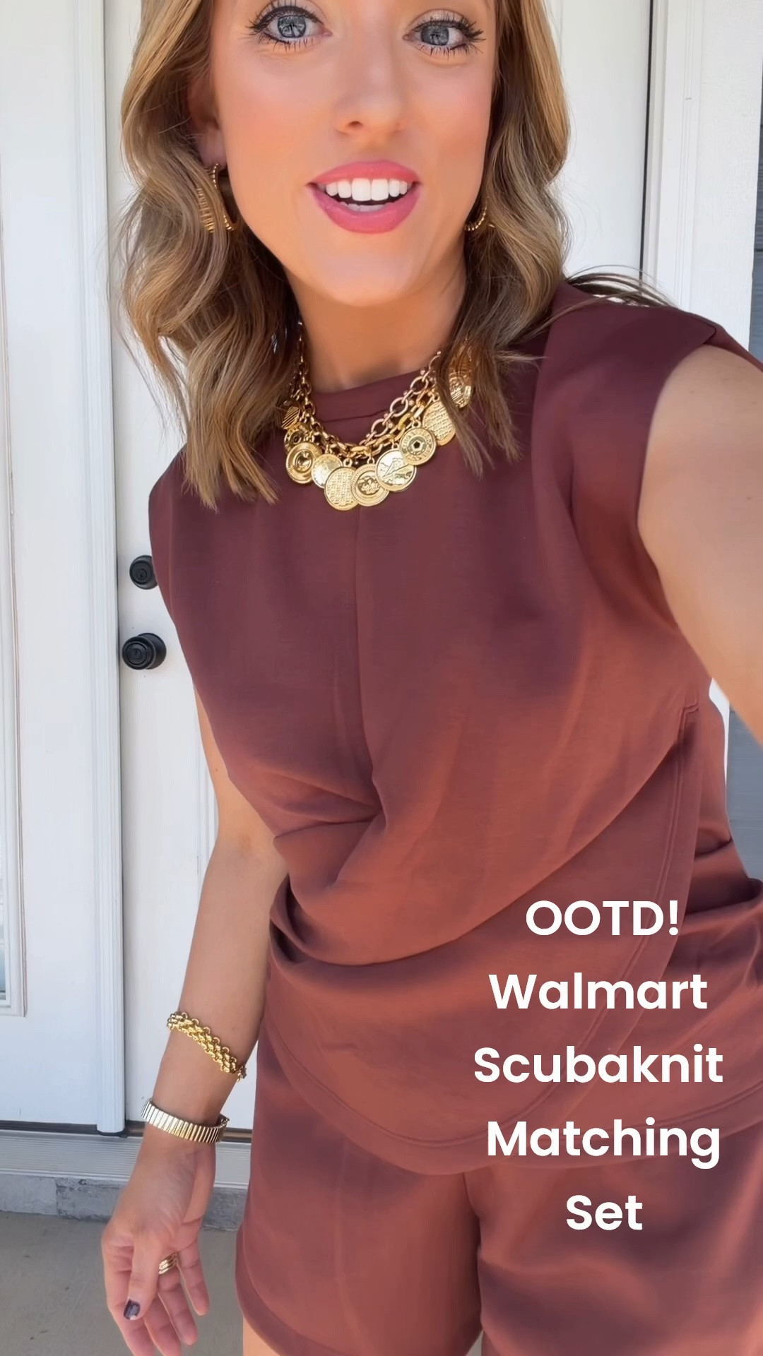 OOTD 🤎 The cutest Walmart fashion matching set! This scuba knit top + shorts combo is SO good—comfy, elevated, and perfect for an easy everyday outfit. 🙌🏼 There are also coordinating joggers and a quarter zip available so you can mix and match for so many different looks!

And can we talk about these colors?! 😍 My sneakers are a new find on Walmart and coordinate perfectly with the rich brown set. Even better, all of my jewelry is Walmart too! ✨ Such an easy head-to-toe Walmart outfit that looks way more expensive than it is.

#WalmartFashion #WalmartFinds #WalmartStyle #WalmartOutfit #WalmartNewArrivals #AffordableFashion #MatchingSet #ScubaSet #CasualOutfit #EverydayStyle #AffordableStyle #SneakerStyle #OOTD #FallOutfit #FallFashion 🤎✨

#LTKootd #LTKPetite #LTKActive